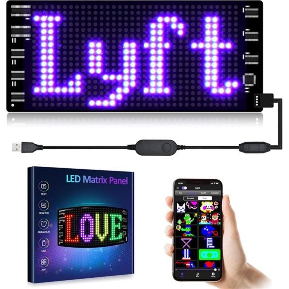 GOTUS Light Signs for Car,Programmable LED Sign,Flexible Digital Sign,Control by - Picture 1 of 6